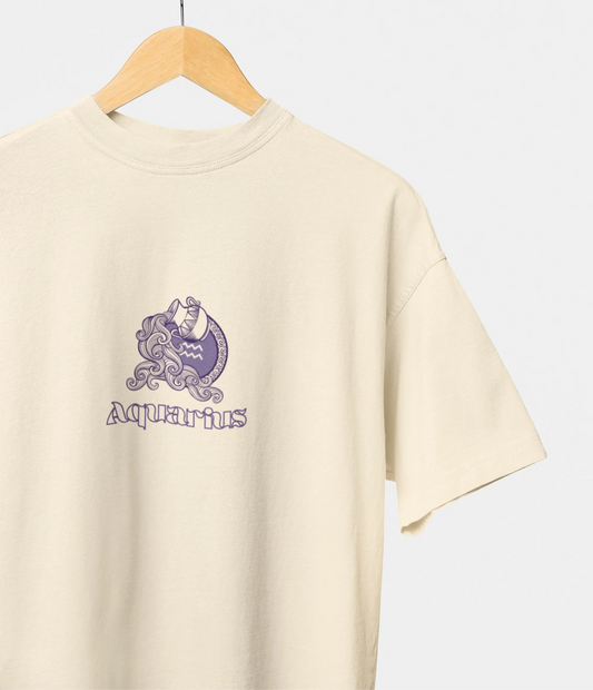 aquarius tarot oversized graphic t shirt off white unisex