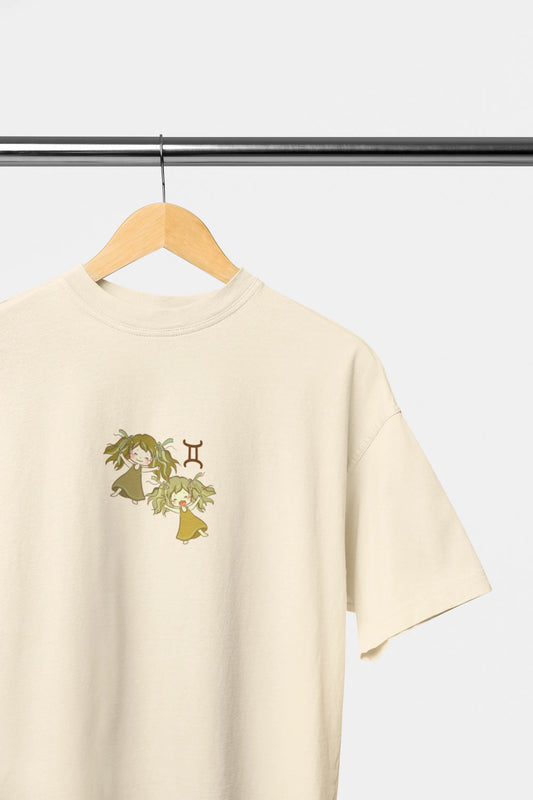 gemini zodiac anime oversized t shirt women graphic print