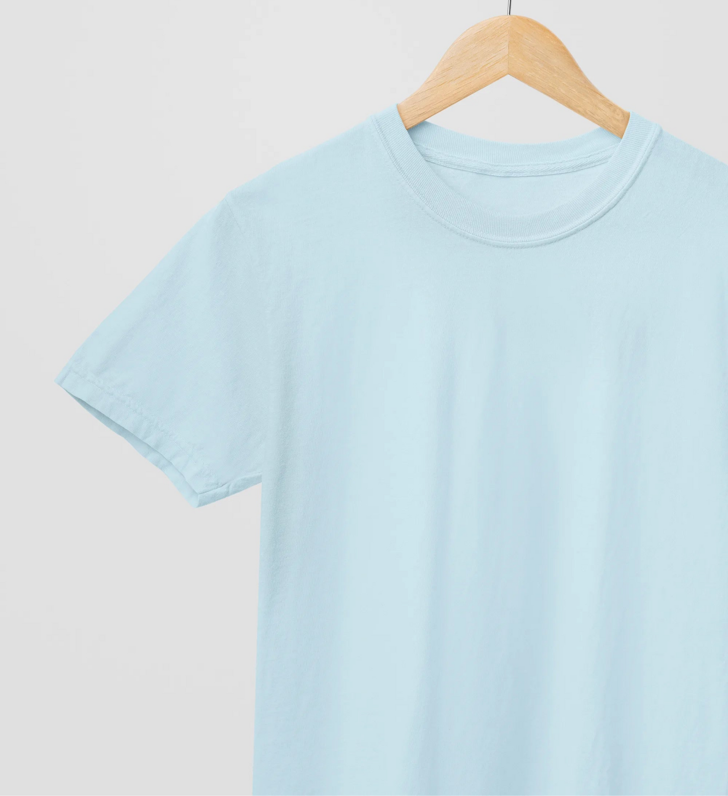 Plain Ice Blue PIMA Cotton Regular Unisex T-Shirt 200-220 GSM