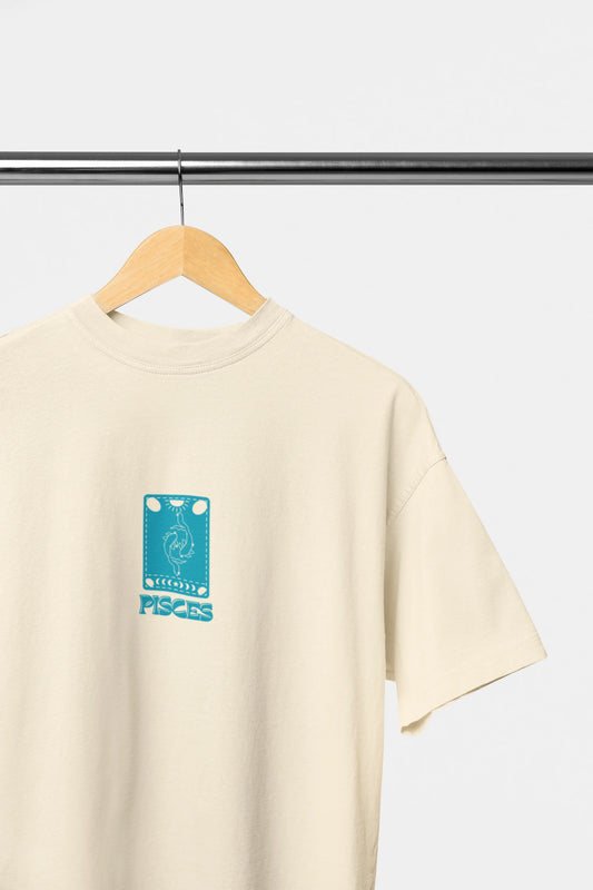 pisces tarot oversized graphic t shirt fish design unisex