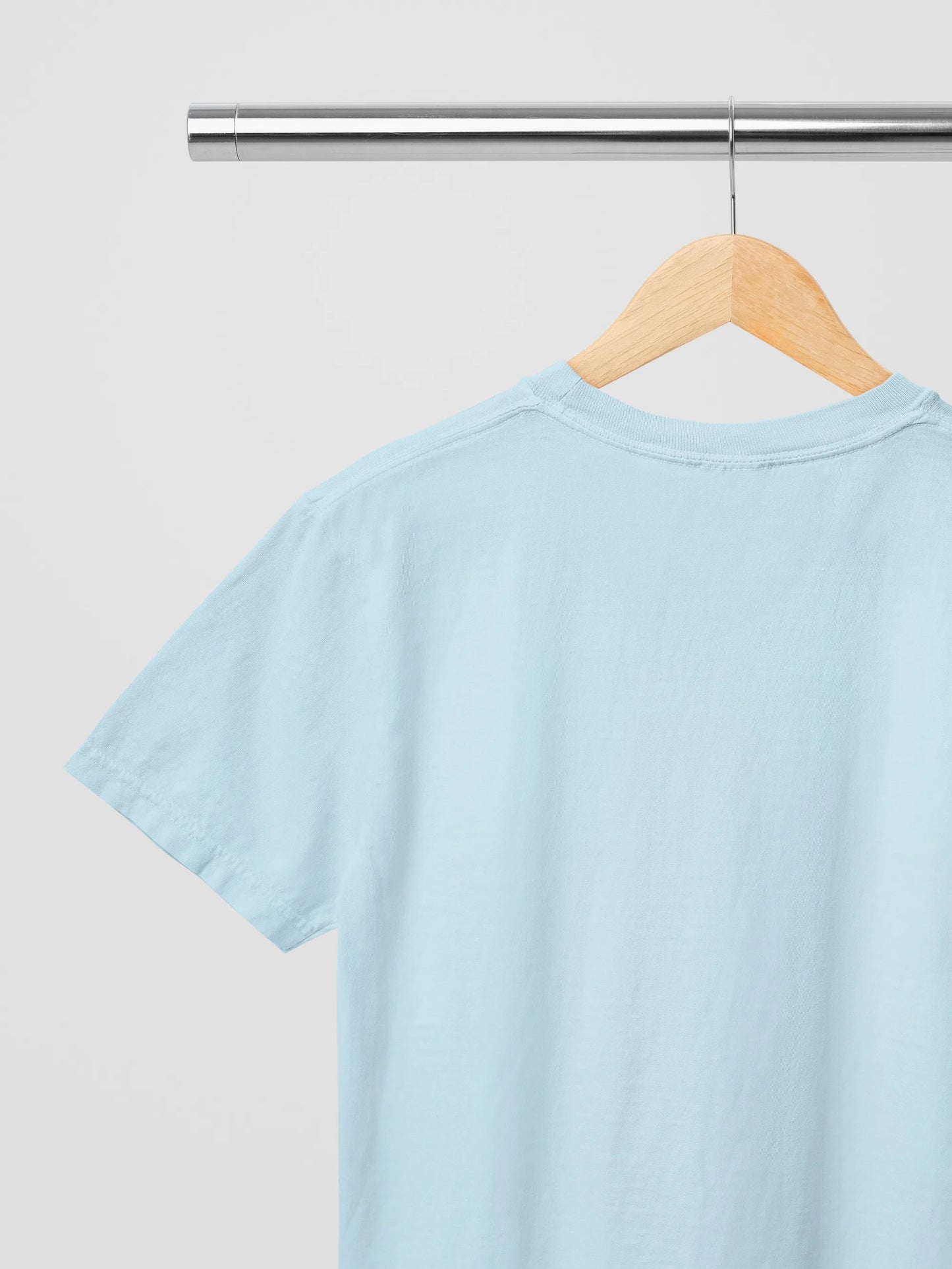 Plain Ice Blue PIMA Cotton Regular Unisex T-Shirt 200-220 GSM