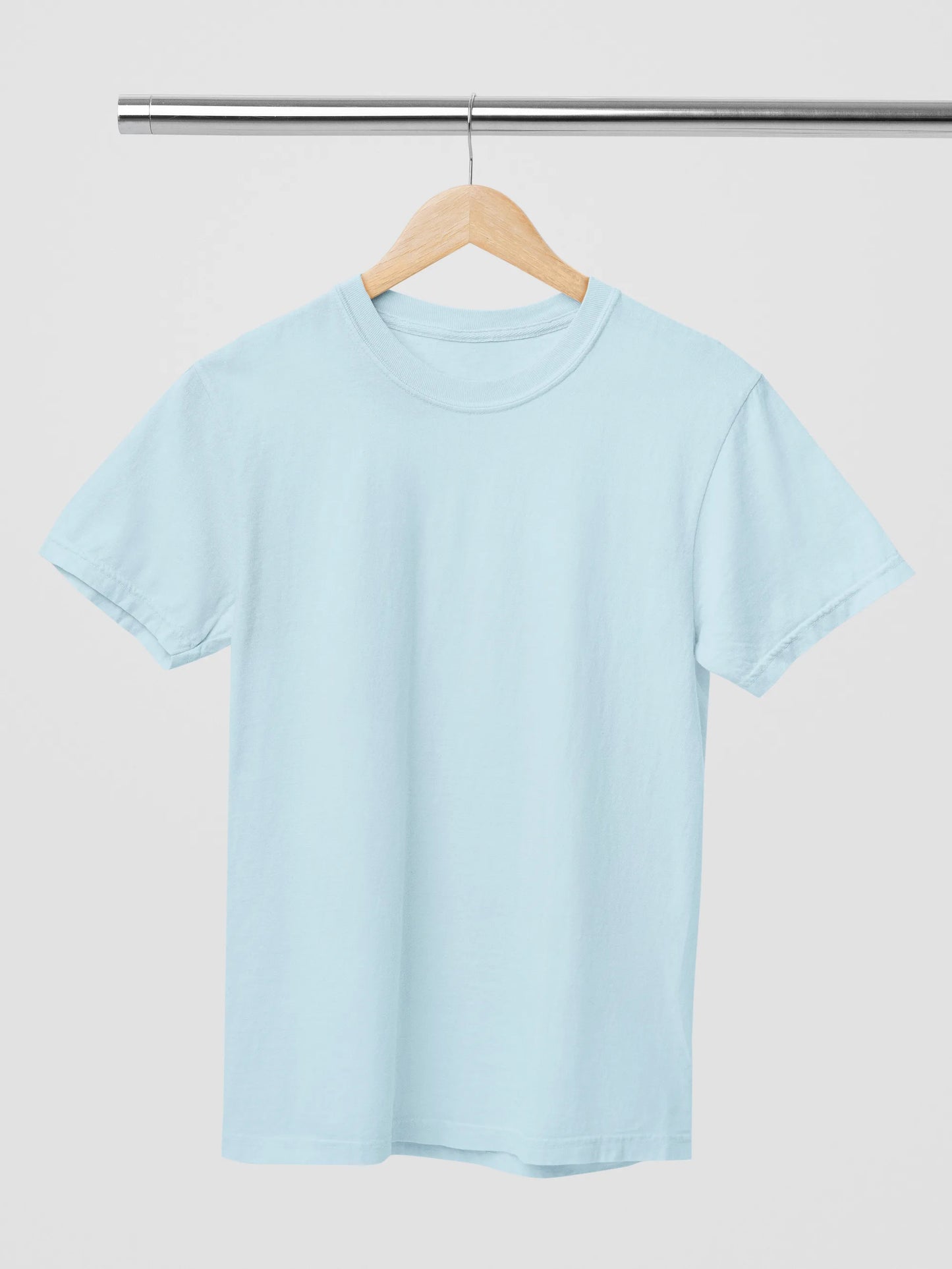 Plain Ice Blue PIMA Cotton Regular Unisex T-Shirt 200-220 GSM