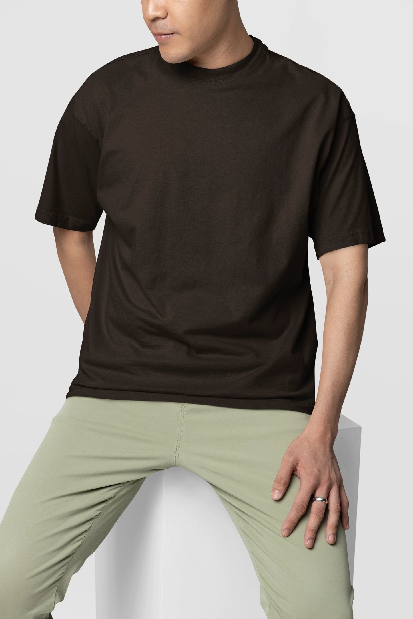 Plain Dark brown Oversized Unisex T-Shirt 240 GSM