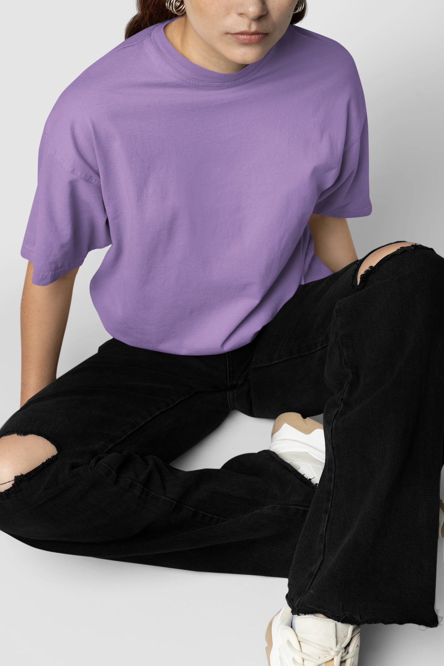 Plain lavender Oversized Unisex T-Shirt 240 GSM
