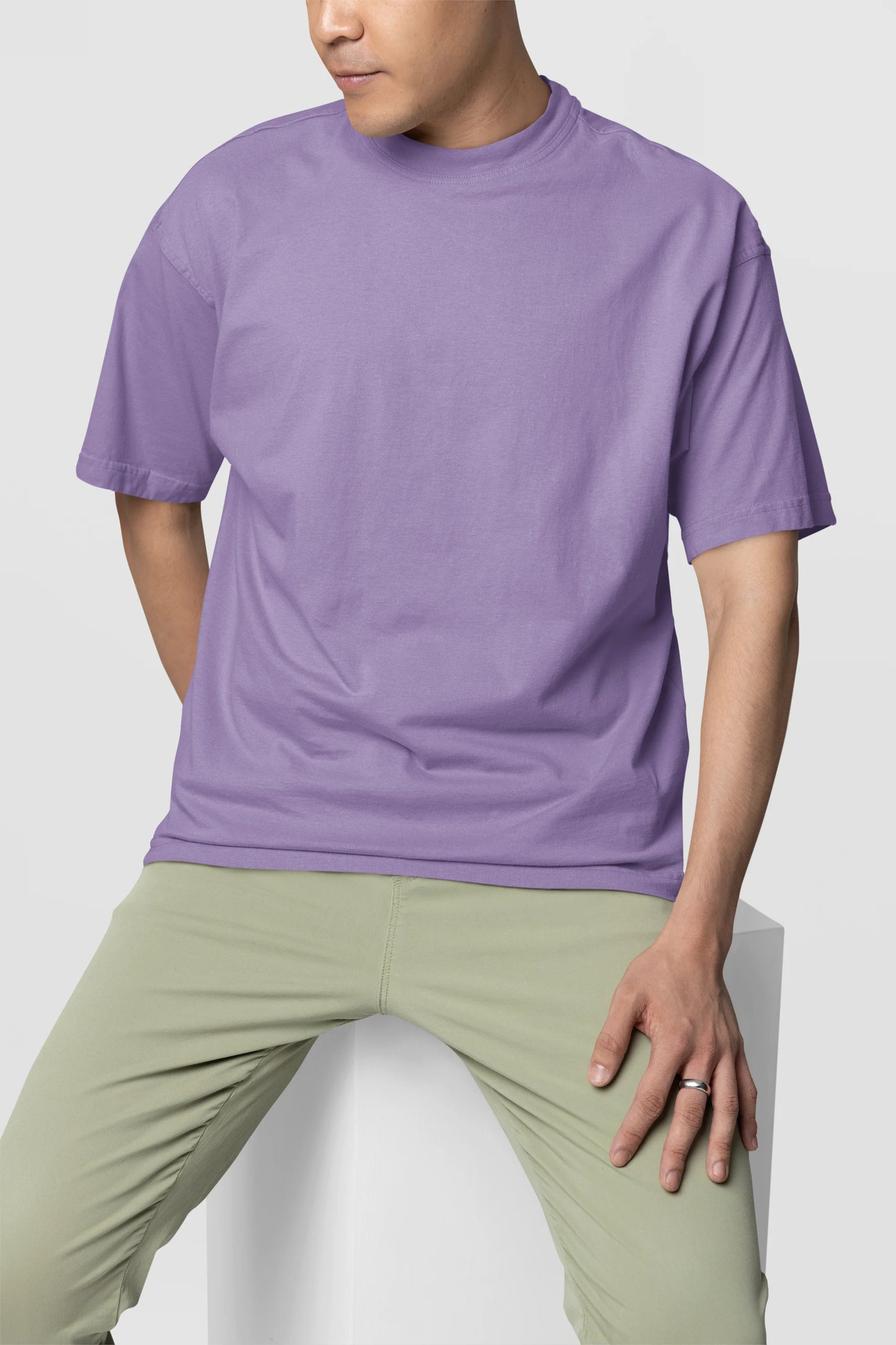 Plain lavender Oversized Unisex T-Shirt 240 GSM