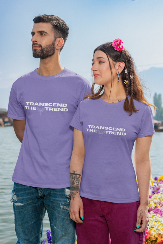 transcend the trend lavender graphic t shirt unisex regular fit