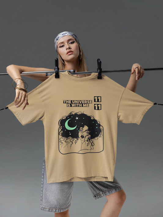 11:11 Angel Number Oversized Graphic Tee for Women