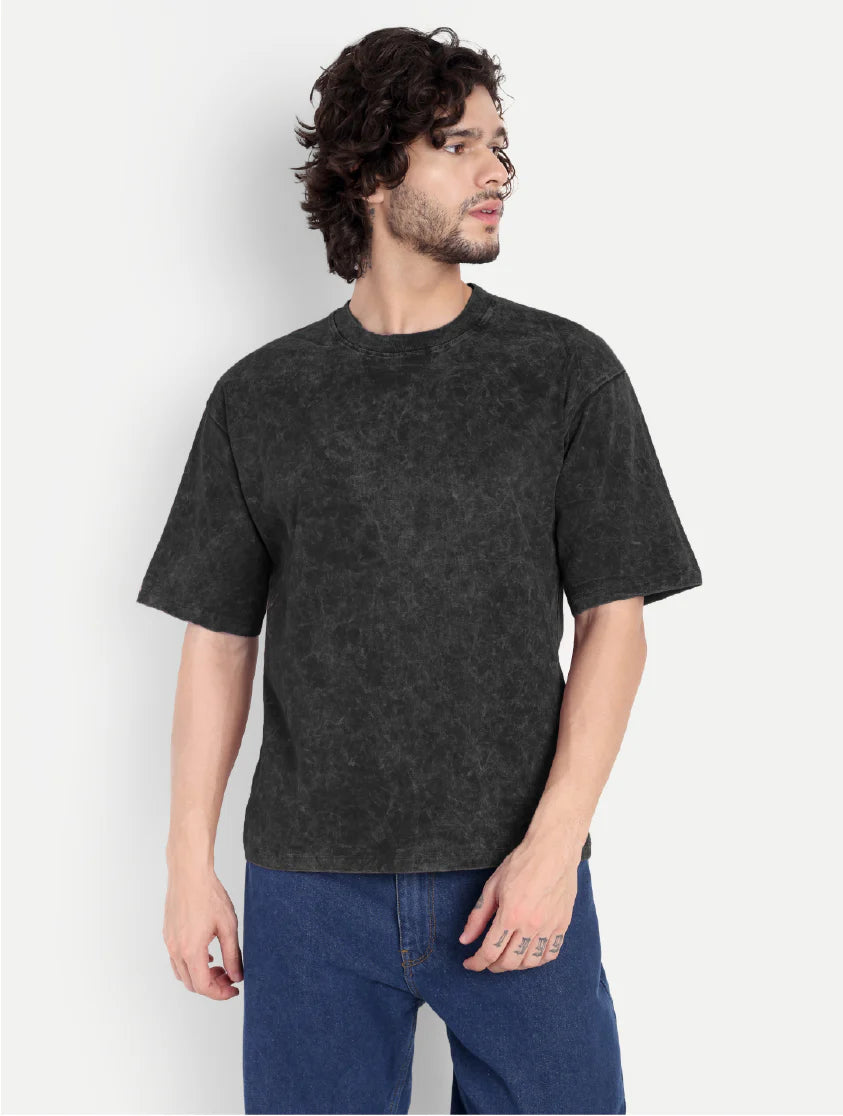 Plain Acid Wash Oversized T-Shirt