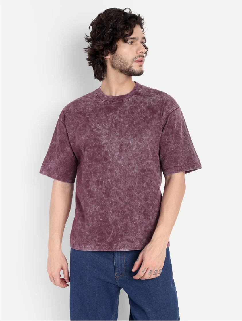 Plain Acid Wash Oversized T-Shirt