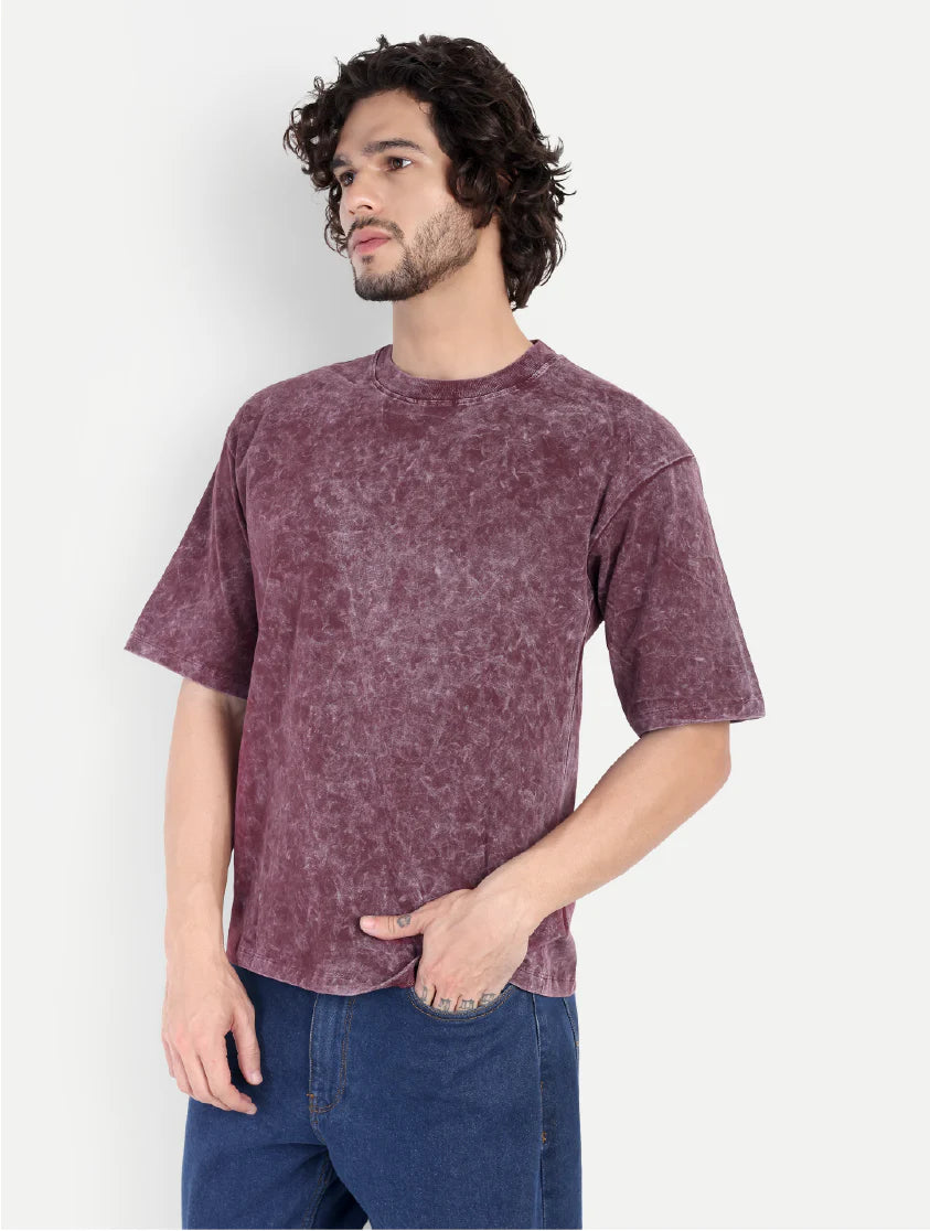 Plain Acid Wash Oversized T-Shirt
