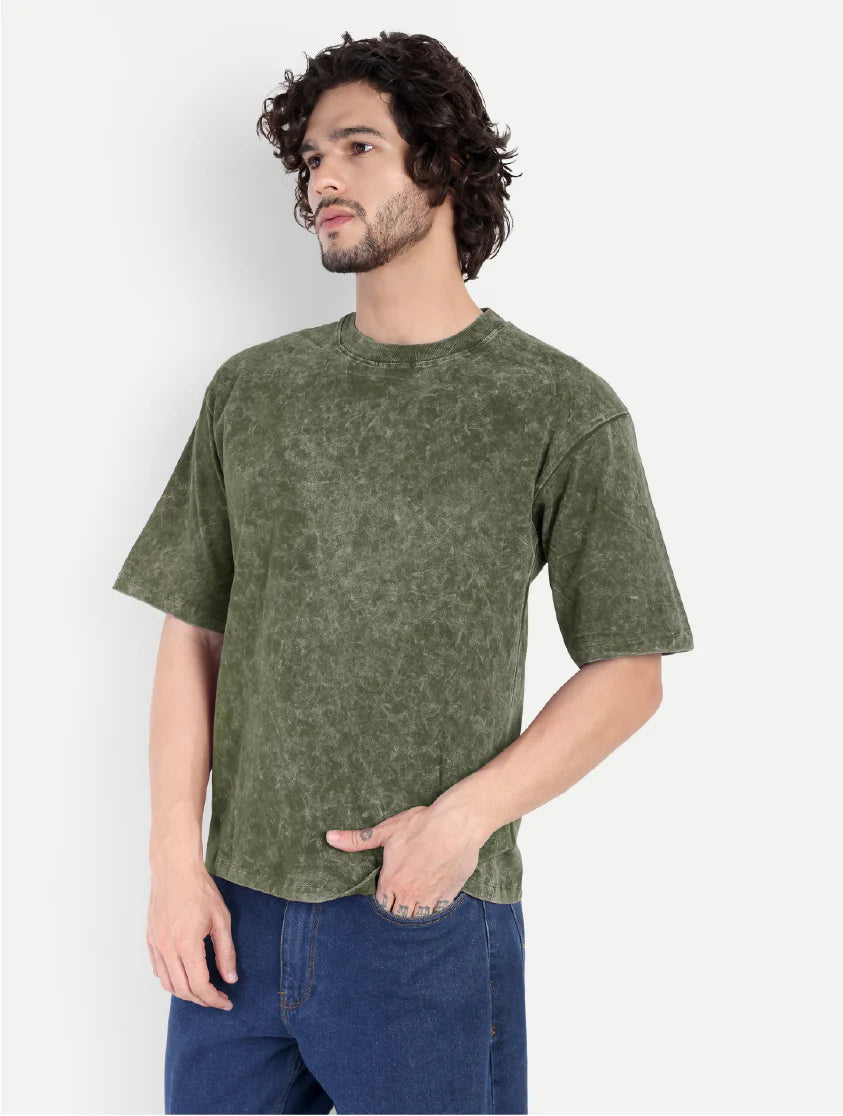 Plain Acid Wash Oversized T-Shirt