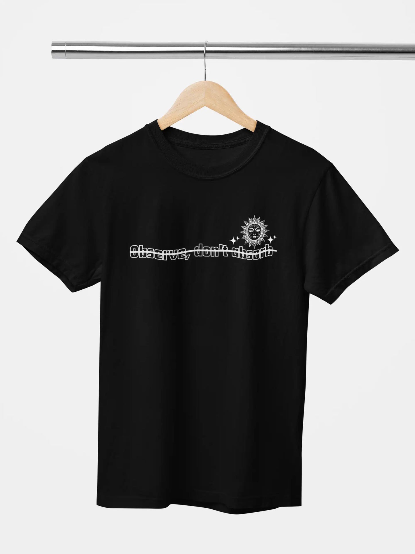Observe Don’t Absorb aesthetic graphic tee for men and women front full