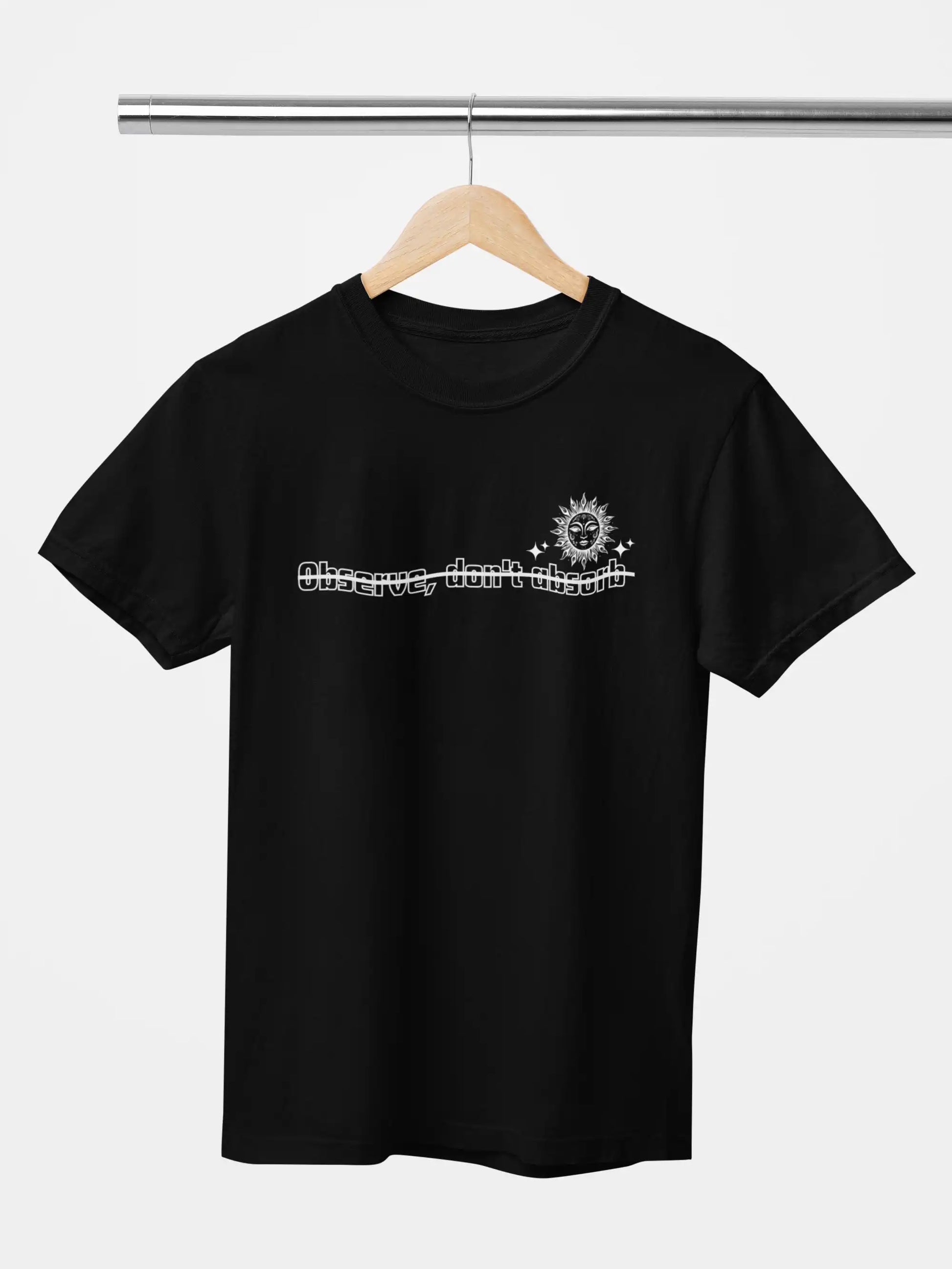 Observe Don’t Absorb aesthetic graphic tee for men and women front full