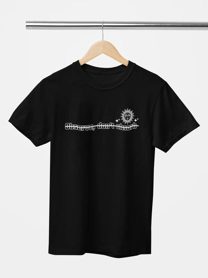 Observe Don’t Absorb aesthetic graphic tee for men and women front full