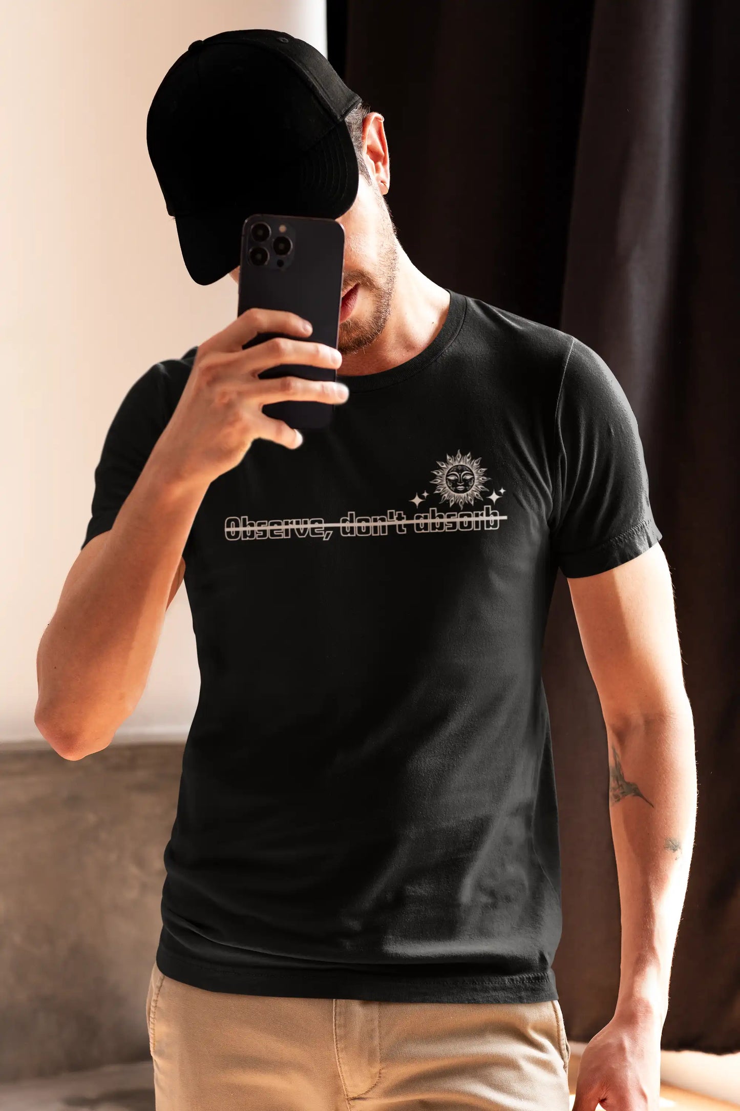 Observe Don’t Absorb aesthetic graphic tee for men and women