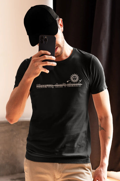 Observe Don’t Absorb aesthetic graphic tee for men and women