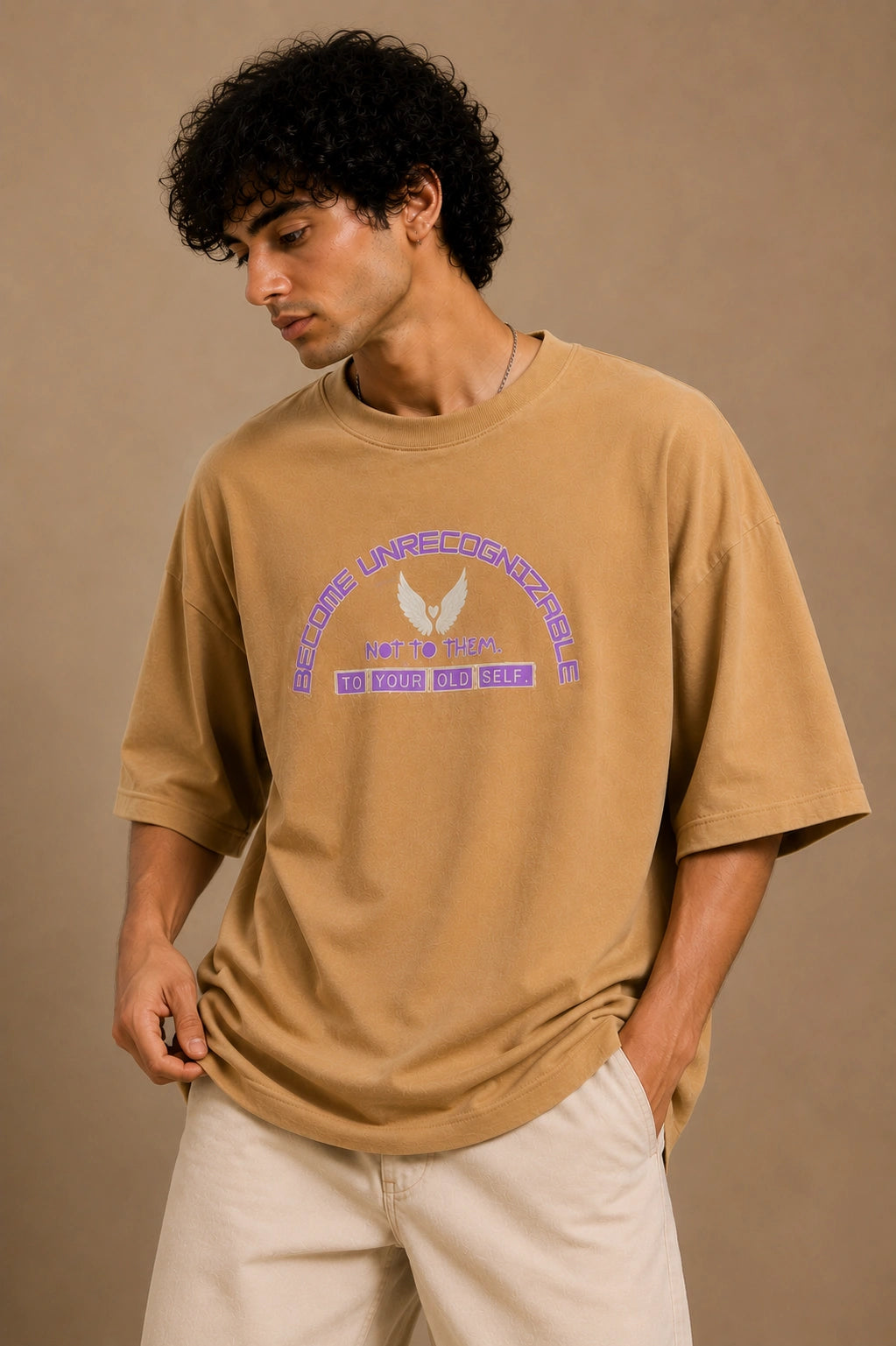 Become Unrecognizable Beige Unisex T-Shirt