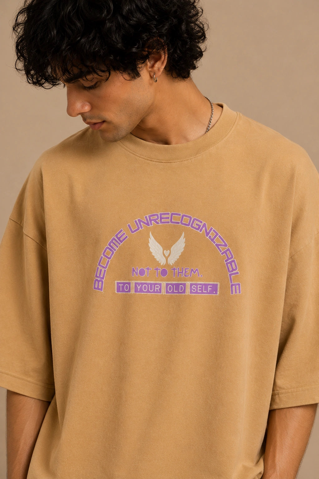 Become Unrecognizable Beige Unisex T-Shirt