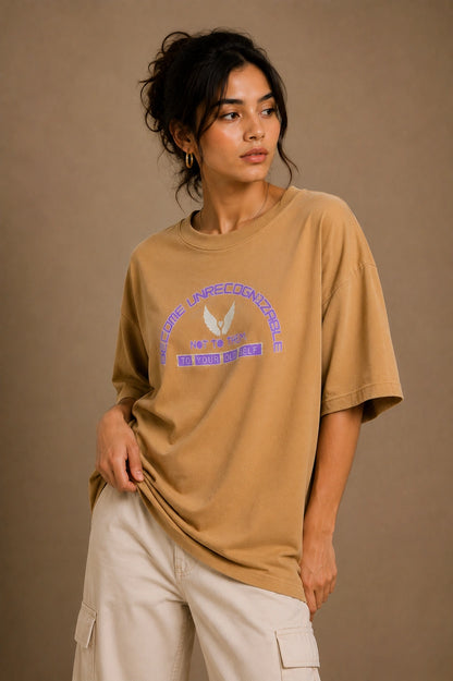 Become Unrecognizable Beige Unisex T-Shirt
