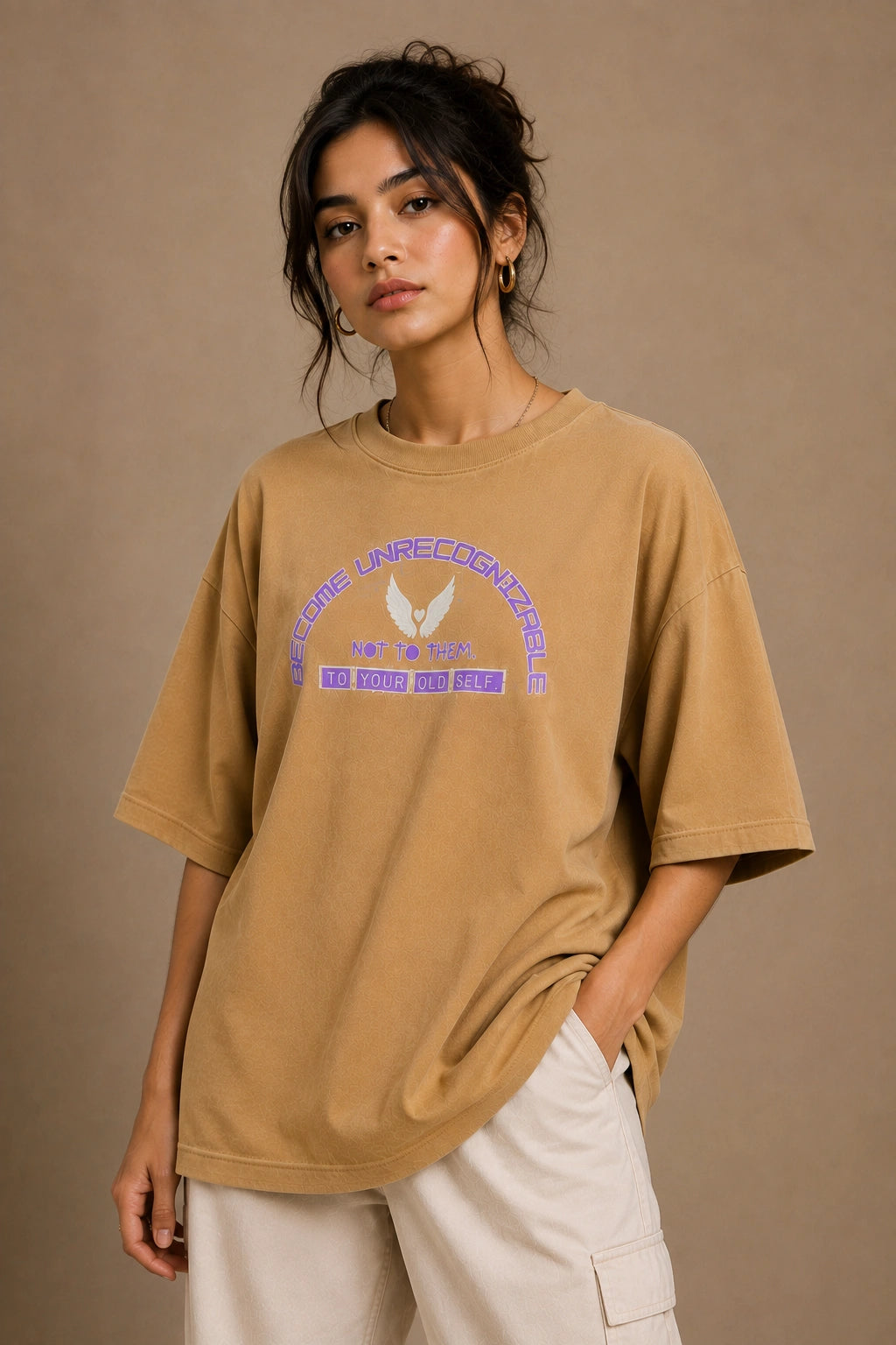 Become Unrecognizable Beige Unisex T-Shirt