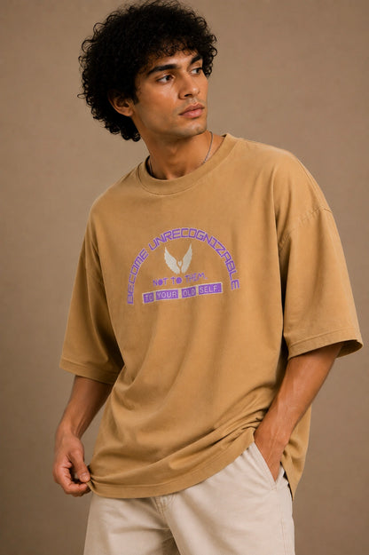 Become Unrecognizable Beige Unisex T-Shirt