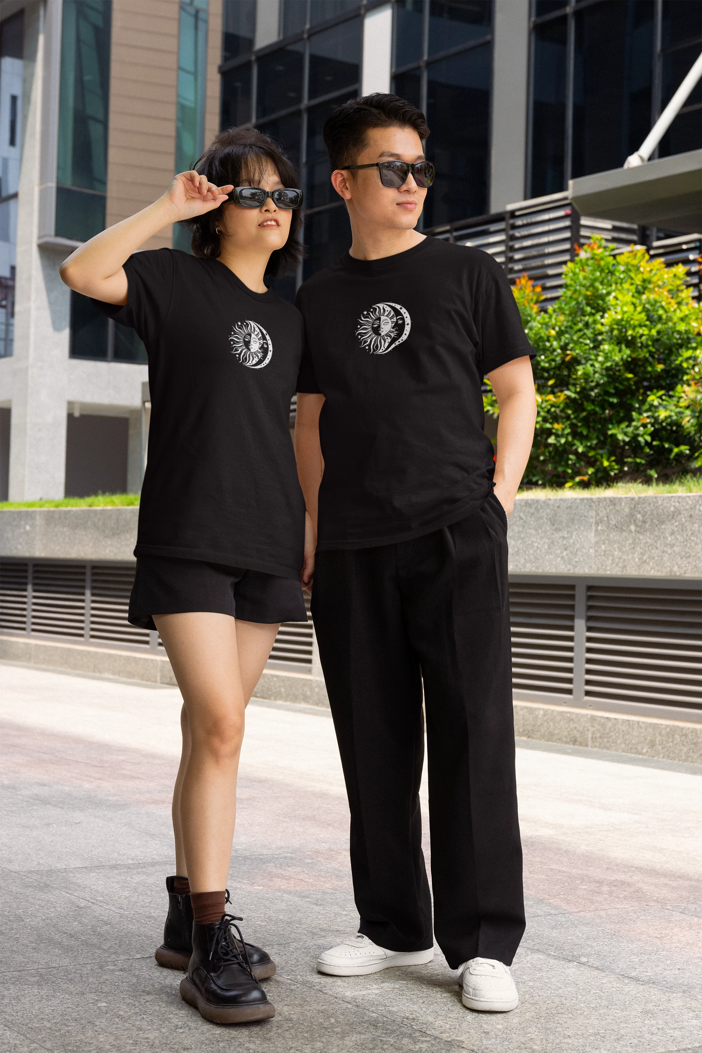 Sun and Moon Graphic Tee for Men & Women