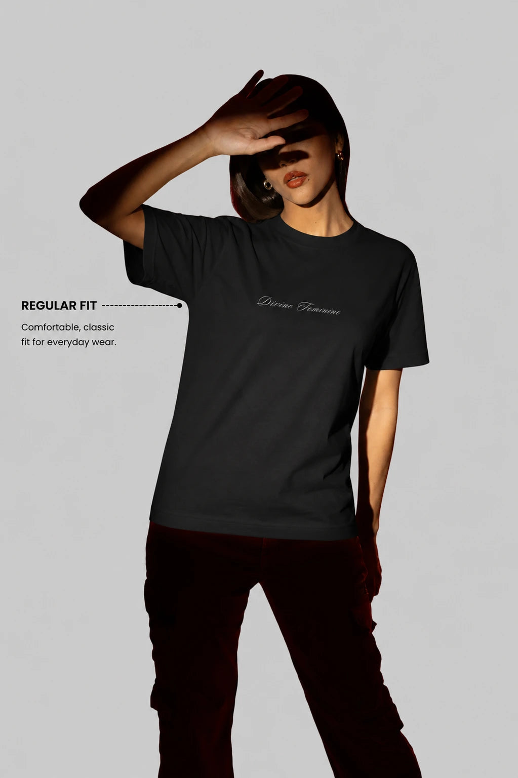Divine Feminine Aura Tee – Signature Black 220 GSM