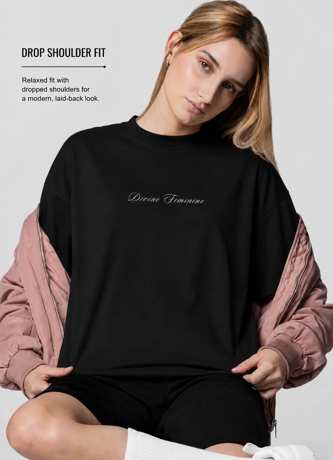 divine feminine print t shirt