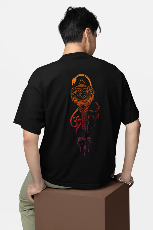 Hanuman graphic print on oversized t-shirt
