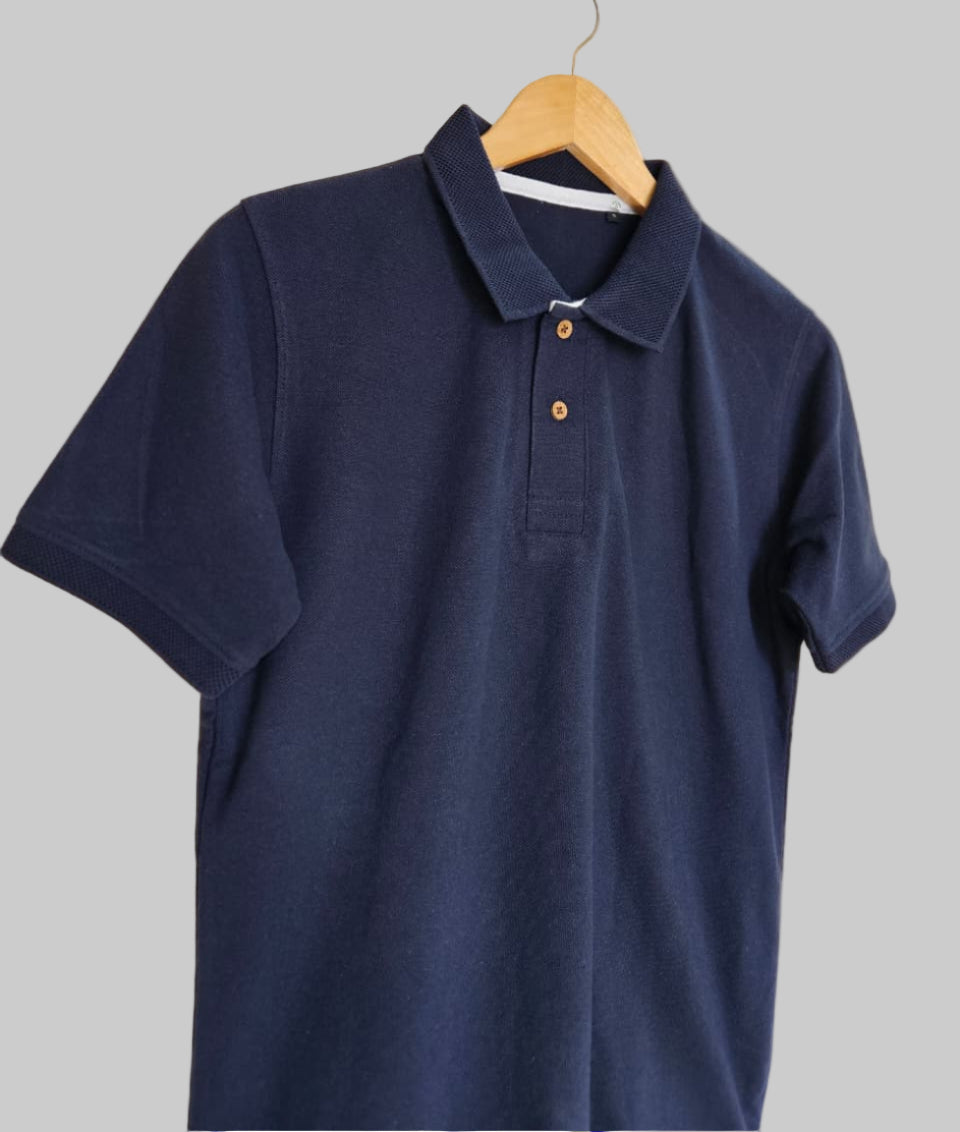 navy blue polo t shirt India cotton
classic fit navy polo t shirt men women
minimal navy blue polo smart casual
cotton polo t shirt navy everyday wear
premium navy blue polo t shirt unisex