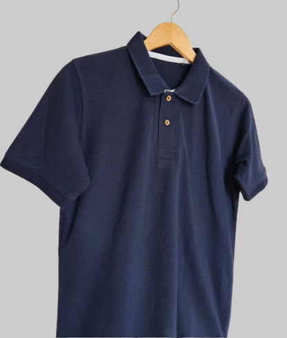 navy blue polo t shirt India cotton
classic fit navy polo t shirt men women
minimal navy blue polo smart casual
cotton polo t shirt navy everyday wear
premium navy blue polo t shirt unisex