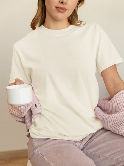 Plain off white 220 GSM t-shirt