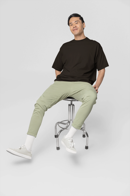 Plain Dark brown Oversized Unisex T-Shirt 240 GSM
