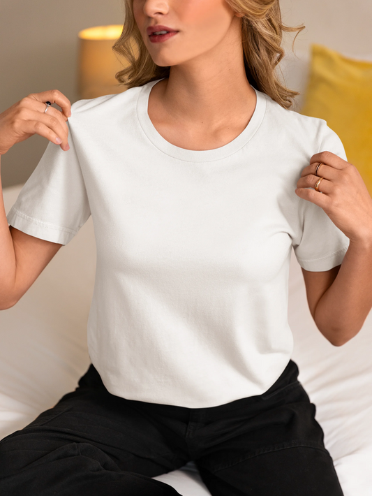 Plain White PIMA Cotton Regular Unisex T-Shirt 200-220 GSM