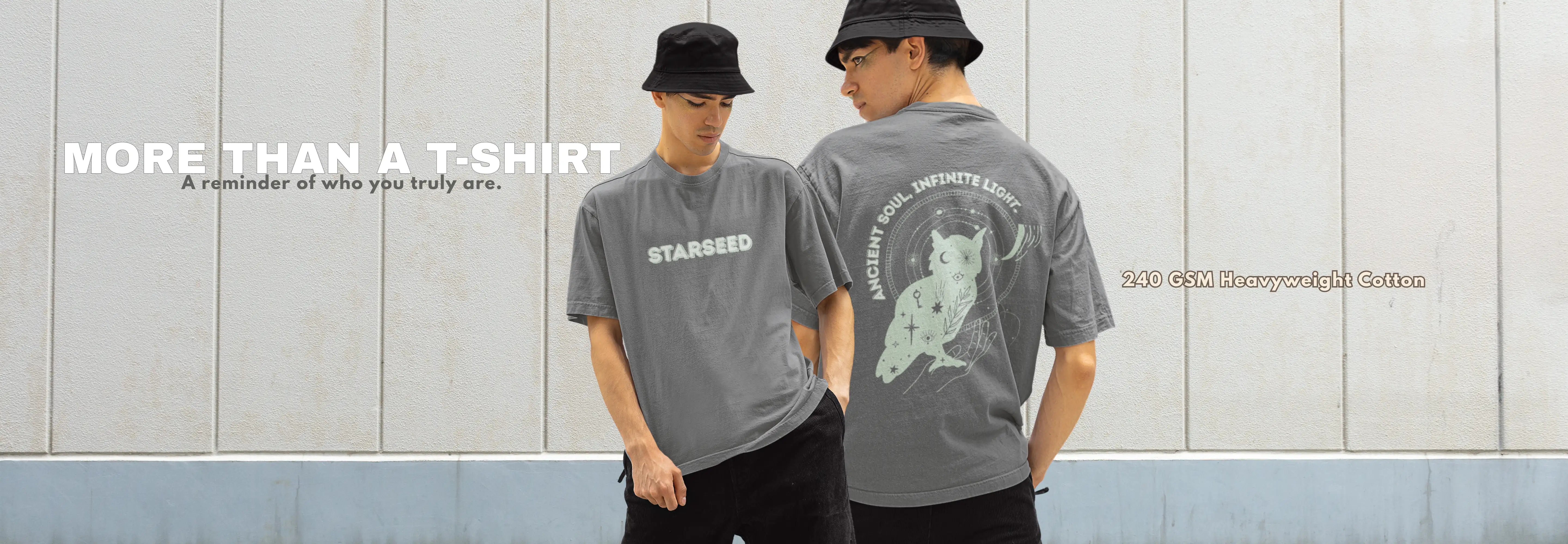 starseed unisex oversized tshirt grey color