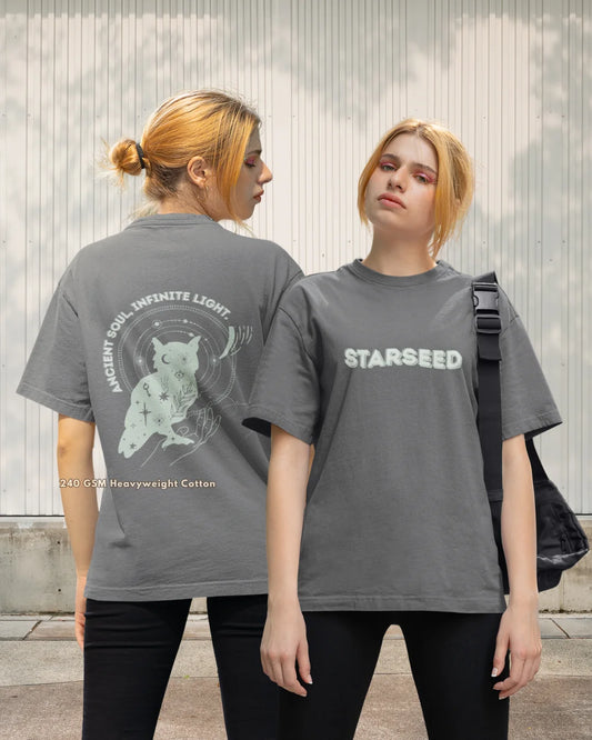 Ancient Soul Starseed Graphic Oversized Tee for Men and Women