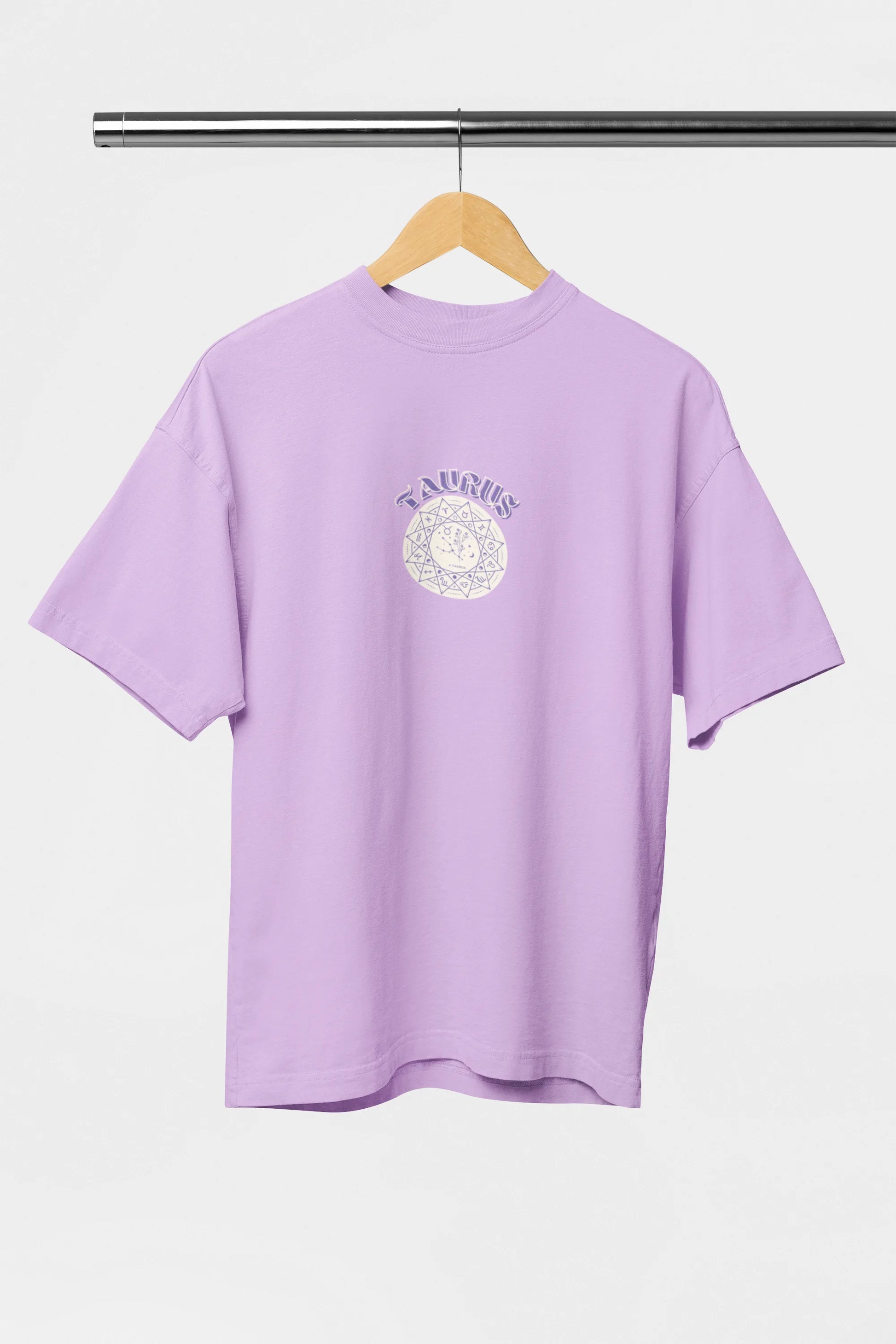 taurus zodiac oversized lilac t shirt graphic print unisex