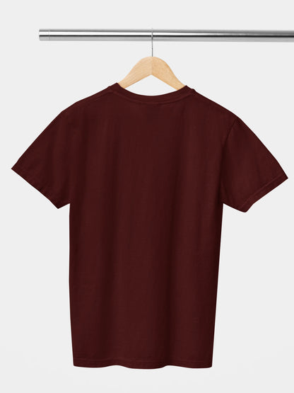 Premium Yin Yang t shirt in wine color back side
